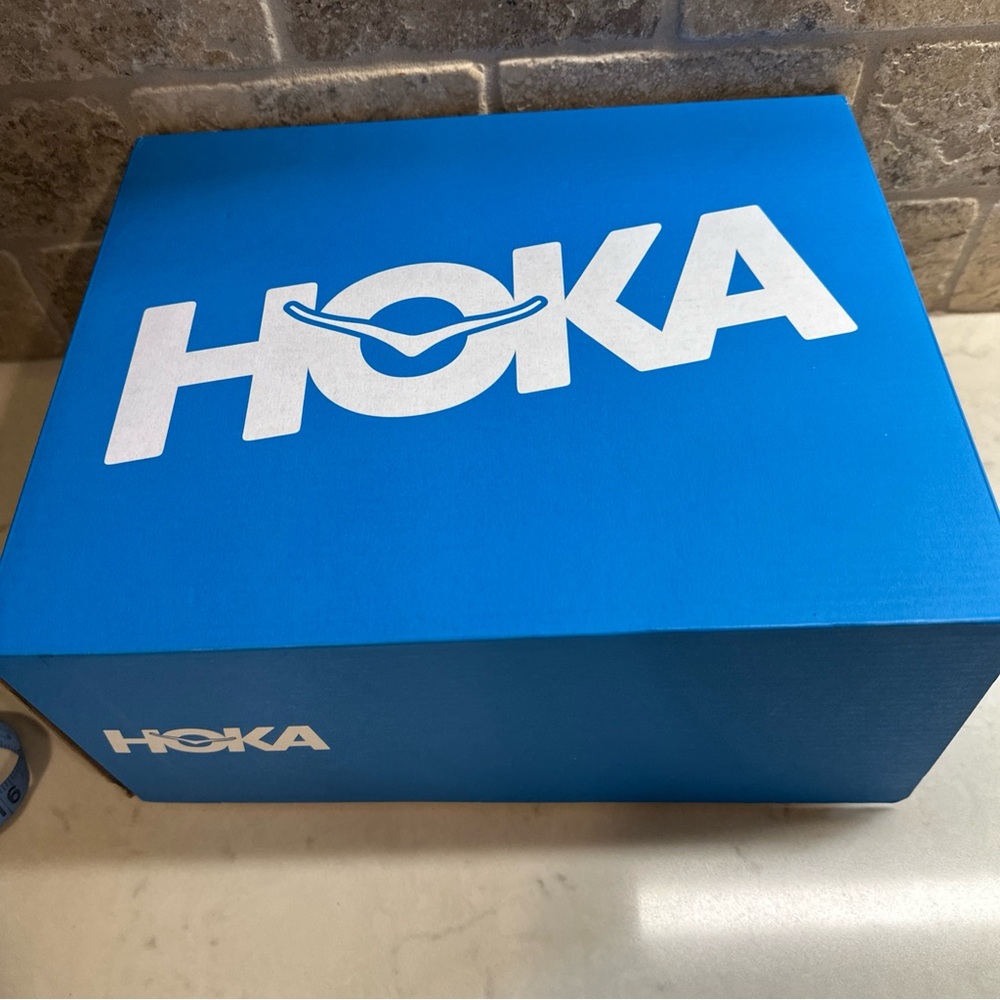 Hoka White Athletic Shoes with Pink Heel Loop - Picture 16 of 16